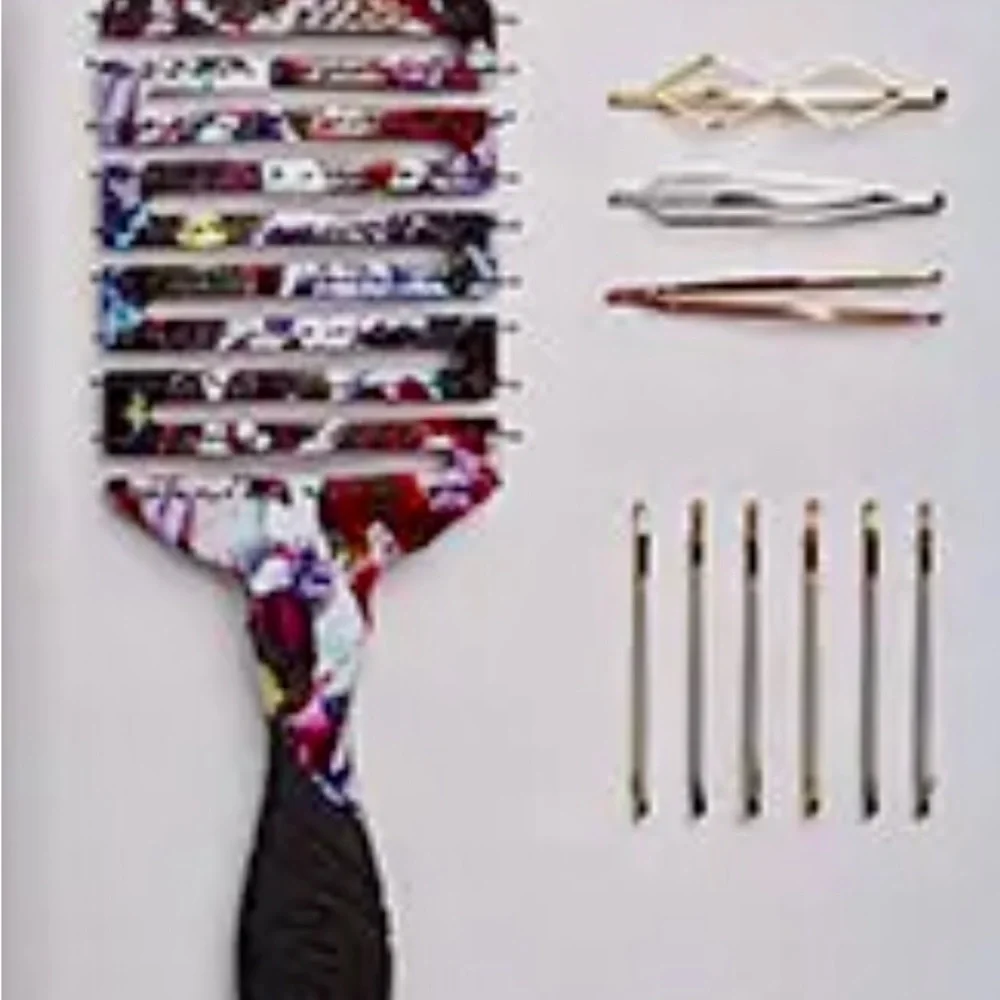 Bio Ionic Limited edition midnight floral kit, brush with fashion pins